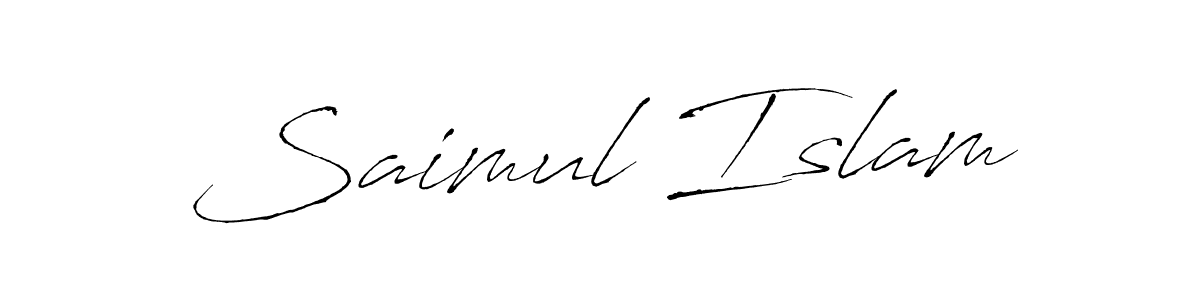 Use a signature maker to create a handwritten signature online. With this signature software, you can design (Antro_Vectra) your own signature for name Saimul Islam. Saimul Islam signature style 6 images and pictures png