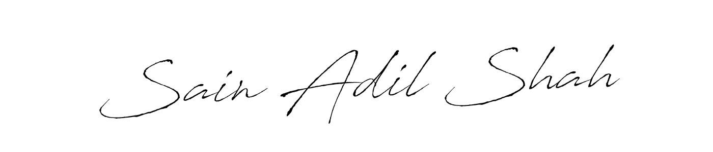 Design your own signature with our free online signature maker. With this signature software, you can create a handwritten (Antro_Vectra) signature for name Sain Adil Shah. Sain Adil Shah signature style 6 images and pictures png