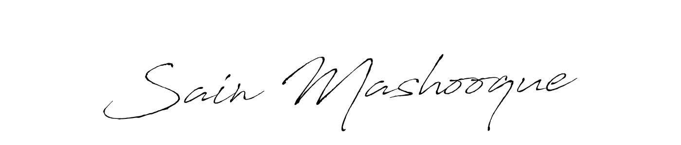 Create a beautiful signature design for name Sain Mashooque. With this signature (Antro_Vectra) fonts, you can make a handwritten signature for free. Sain Mashooque signature style 6 images and pictures png