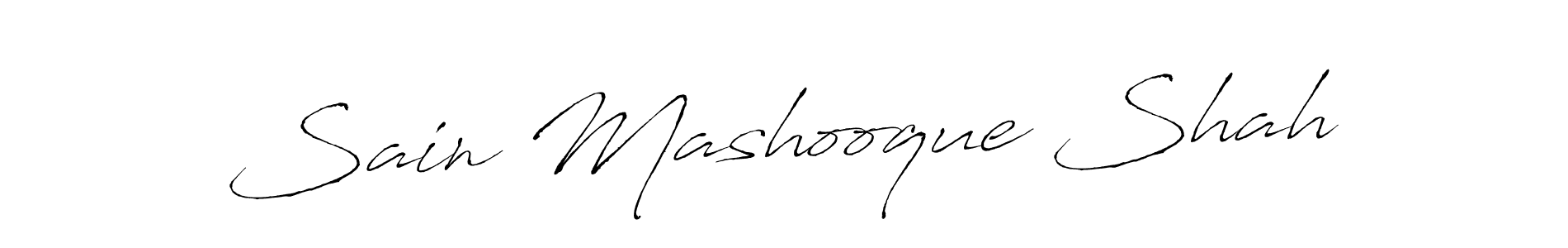 Also we have Sain Mashooque Shah name is the best signature style. Create professional handwritten signature collection using Antro_Vectra autograph style. Sain Mashooque Shah signature style 6 images and pictures png