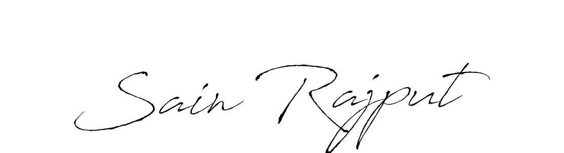 Design your own signature with our free online signature maker. With this signature software, you can create a handwritten (Antro_Vectra) signature for name Sain Rajput. Sain Rajput signature style 6 images and pictures png