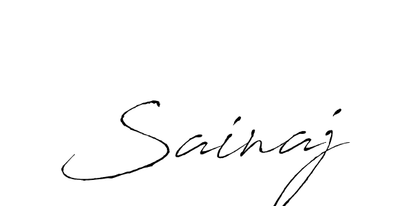 How to make Sainaj name signature. Use Antro_Vectra style for creating short signs online. This is the latest handwritten sign. Sainaj signature style 6 images and pictures png