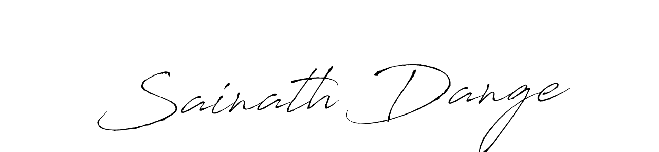 Design your own signature with our free online signature maker. With this signature software, you can create a handwritten (Antro_Vectra) signature for name Sainath Dange. Sainath Dange signature style 6 images and pictures png