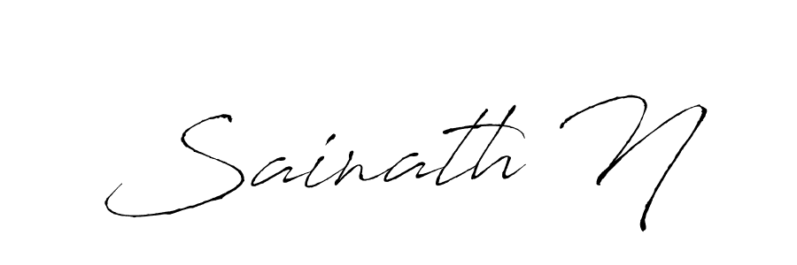 Antro_Vectra is a professional signature style that is perfect for those who want to add a touch of class to their signature. It is also a great choice for those who want to make their signature more unique. Get Sainath N name to fancy signature for free. Sainath N signature style 6 images and pictures png