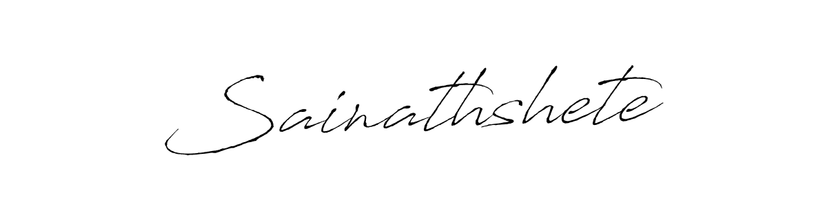 How to make Sainathshete name signature. Use Antro_Vectra style for creating short signs online. This is the latest handwritten sign. Sainathshete signature style 6 images and pictures png