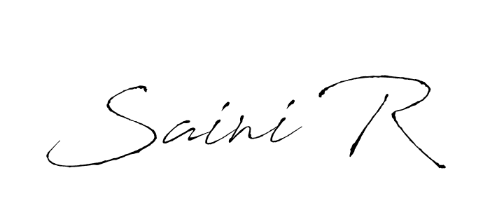 Similarly Antro_Vectra is the best handwritten signature design. Signature creator online .You can use it as an online autograph creator for name Saini R. Saini R signature style 6 images and pictures png