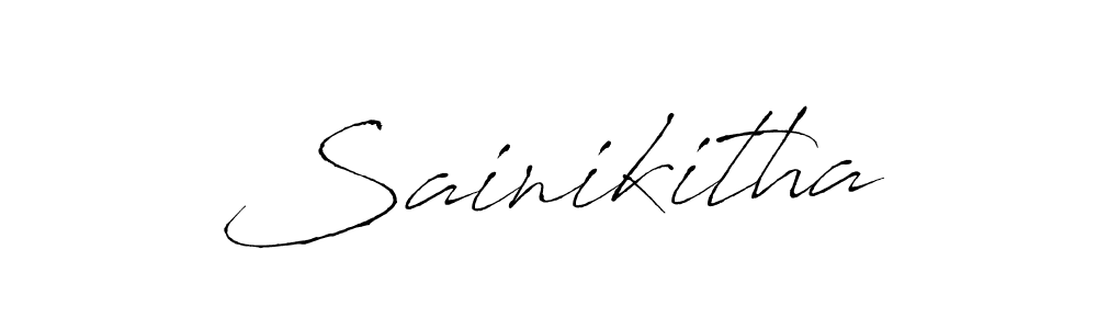 How to make Sainikitha name signature. Use Antro_Vectra style for creating short signs online. This is the latest handwritten sign. Sainikitha signature style 6 images and pictures png