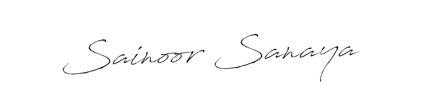 Sainoor Sanaya stylish signature style. Best Handwritten Sign (Antro_Vectra) for my name. Handwritten Signature Collection Ideas for my name Sainoor Sanaya. Sainoor Sanaya signature style 6 images and pictures png