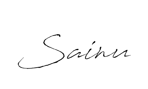 Sainu stylish signature style. Best Handwritten Sign (Antro_Vectra) for my name. Handwritten Signature Collection Ideas for my name Sainu. Sainu signature style 6 images and pictures png