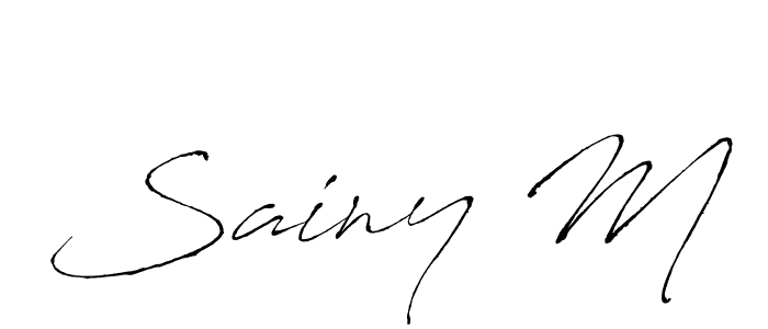 if you are searching for the best signature style for your name Sainy M. so please give up your signature search. here we have designed multiple signature styles  using Antro_Vectra. Sainy M signature style 6 images and pictures png