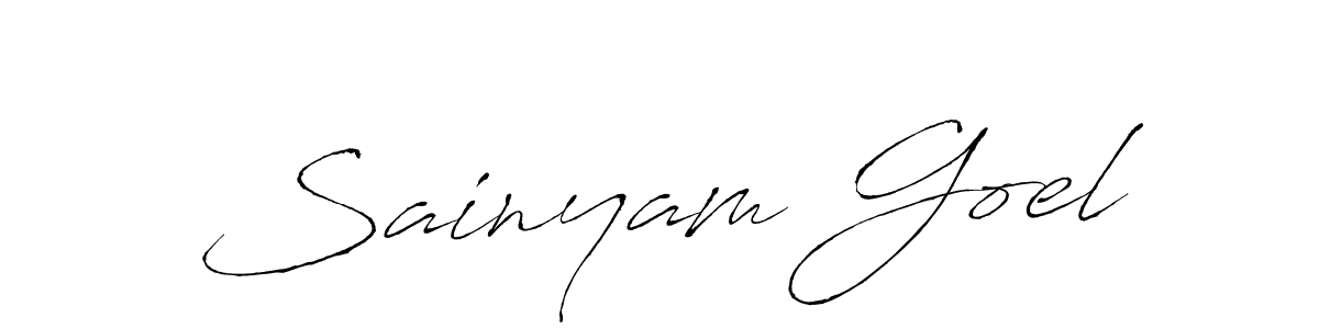 It looks lik you need a new signature style for name Sainyam Goel. Design unique handwritten (Antro_Vectra) signature with our free signature maker in just a few clicks. Sainyam Goel signature style 6 images and pictures png