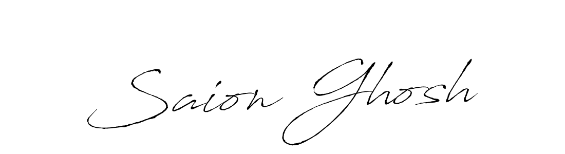 Create a beautiful signature design for name Saion Ghosh. With this signature (Antro_Vectra) fonts, you can make a handwritten signature for free. Saion Ghosh signature style 6 images and pictures png