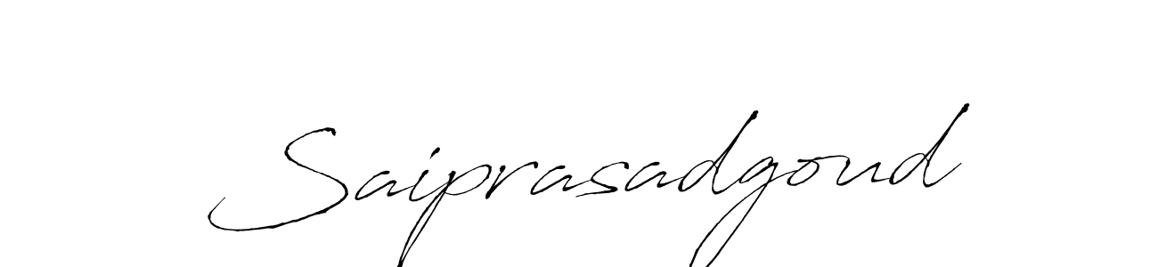 How to make Saiprasadgoud name signature. Use Antro_Vectra style for creating short signs online. This is the latest handwritten sign. Saiprasadgoud signature style 6 images and pictures png