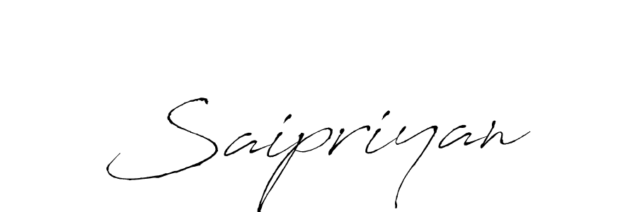 How to make Saipriyan name signature. Use Antro_Vectra style for creating short signs online. This is the latest handwritten sign. Saipriyan signature style 6 images and pictures png