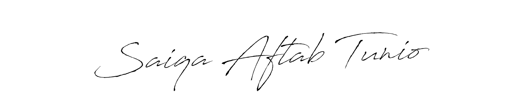 How to make Saiqa Aftab Tunio signature? Antro_Vectra is a professional autograph style. Create handwritten signature for Saiqa Aftab Tunio name. Saiqa Aftab Tunio signature style 6 images and pictures png