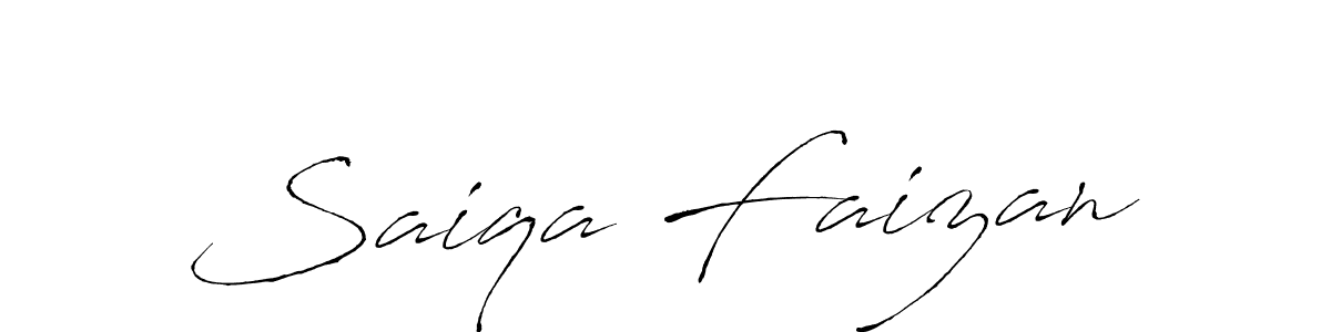 Create a beautiful signature design for name Saiqa Faizan. With this signature (Antro_Vectra) fonts, you can make a handwritten signature for free. Saiqa Faizan signature style 6 images and pictures png