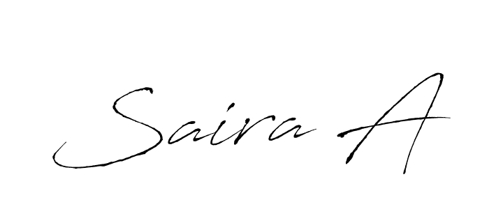 Design your own signature with our free online signature maker. With this signature software, you can create a handwritten (Antro_Vectra) signature for name Saira A. Saira A signature style 6 images and pictures png