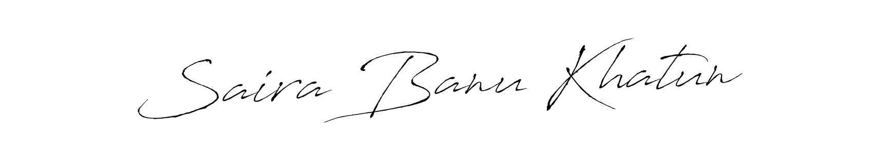 Create a beautiful signature design for name Saira Banu Khatun. With this signature (Antro_Vectra) fonts, you can make a handwritten signature for free. Saira Banu Khatun signature style 6 images and pictures png