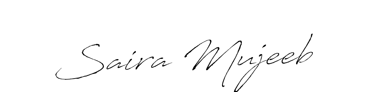 How to make Saira Mujeeb name signature. Use Antro_Vectra style for creating short signs online. This is the latest handwritten sign. Saira Mujeeb signature style 6 images and pictures png