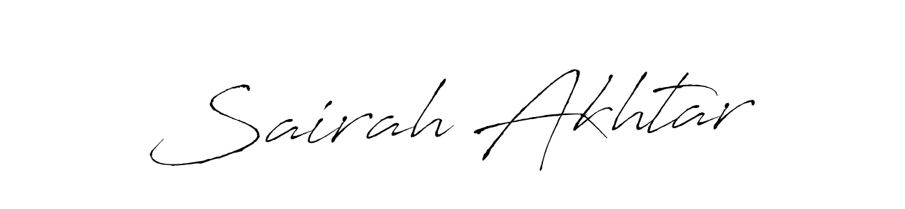 How to make Sairah Akhtar signature? Antro_Vectra is a professional autograph style. Create handwritten signature for Sairah Akhtar name. Sairah Akhtar signature style 6 images and pictures png