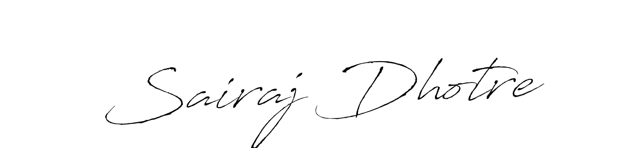 The best way (Antro_Vectra) to make a short signature is to pick only two or three words in your name. The name Sairaj Dhotre include a total of six letters. For converting this name. Sairaj Dhotre signature style 6 images and pictures png