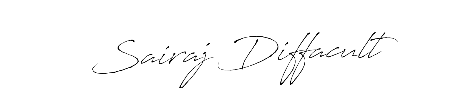 How to make Sairaj Diffacult name signature. Use Antro_Vectra style for creating short signs online. This is the latest handwritten sign. Sairaj Diffacult signature style 6 images and pictures png
