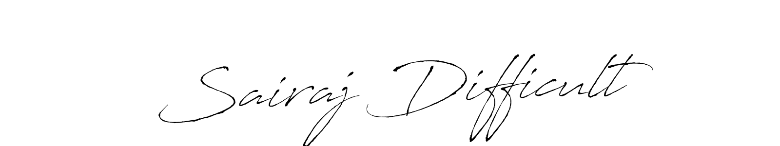 Make a beautiful signature design for name Sairaj Difficult. With this signature (Antro_Vectra) style, you can create a handwritten signature for free. Sairaj Difficult signature style 6 images and pictures png