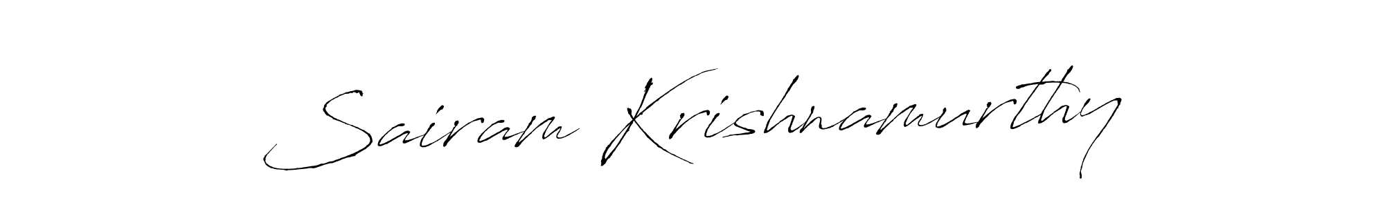 Make a short Sairam Krishnamurthy signature style. Manage your documents anywhere anytime using Antro_Vectra. Create and add eSignatures, submit forms, share and send files easily. Sairam Krishnamurthy signature style 6 images and pictures png