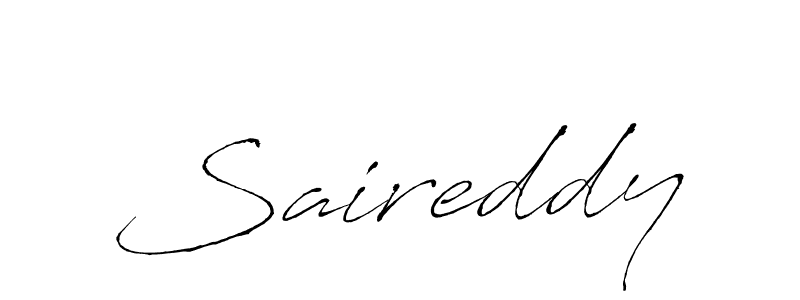 How to make Saireddy signature? Antro_Vectra is a professional autograph style. Create handwritten signature for Saireddy name. Saireddy signature style 6 images and pictures png