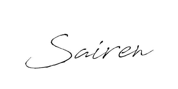 Sairen stylish signature style. Best Handwritten Sign (Antro_Vectra) for my name. Handwritten Signature Collection Ideas for my name Sairen. Sairen signature style 6 images and pictures png