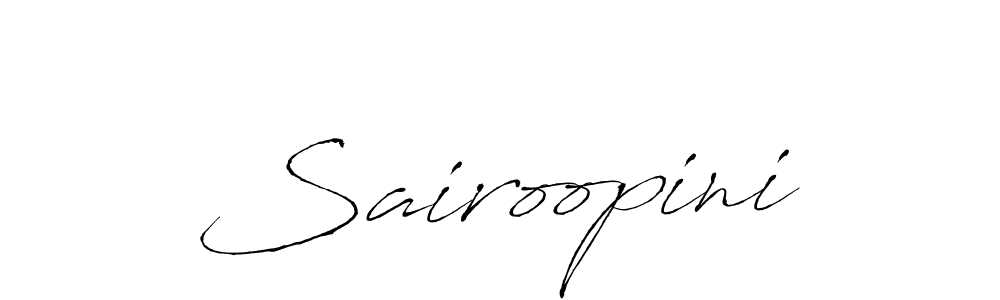 Create a beautiful signature design for name Sairoopini. With this signature (Antro_Vectra) fonts, you can make a handwritten signature for free. Sairoopini signature style 6 images and pictures png