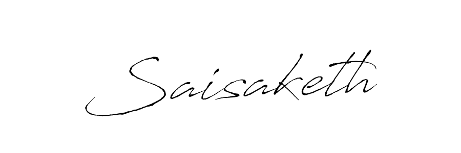 Design your own signature with our free online signature maker. With this signature software, you can create a handwritten (Antro_Vectra) signature for name Saisaketh. Saisaketh signature style 6 images and pictures png