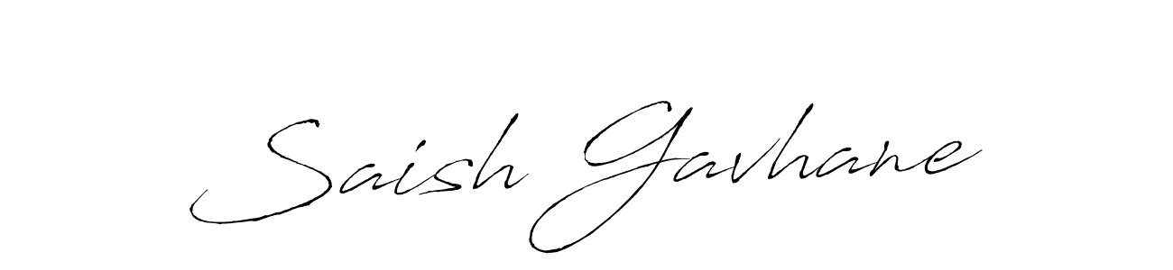 The best way (Antro_Vectra) to make a short signature is to pick only two or three words in your name. The name Saish Gavhane include a total of six letters. For converting this name. Saish Gavhane signature style 6 images and pictures png