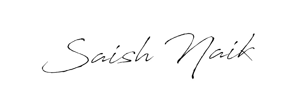 Design your own signature with our free online signature maker. With this signature software, you can create a handwritten (Antro_Vectra) signature for name Saish Naik. Saish Naik signature style 6 images and pictures png