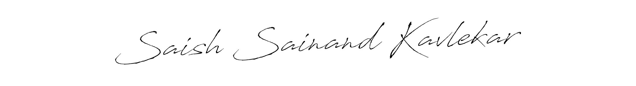 Create a beautiful signature design for name Saish Sainand Kavlekar. With this signature (Antro_Vectra) fonts, you can make a handwritten signature for free. Saish Sainand Kavlekar signature style 6 images and pictures png