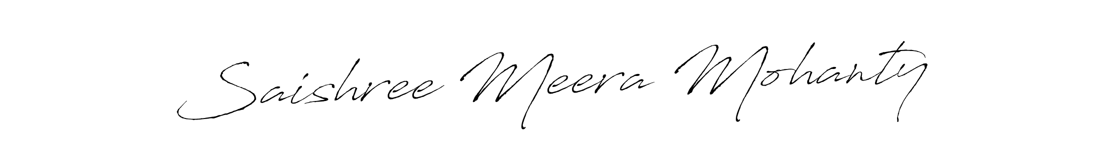 How to make Saishree Meera Mohanty name signature. Use Antro_Vectra style for creating short signs online. This is the latest handwritten sign. Saishree Meera Mohanty signature style 6 images and pictures png