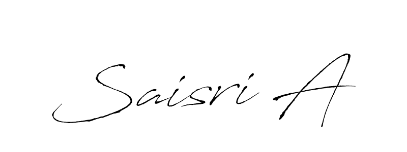 Make a beautiful signature design for name Saisri A. With this signature (Antro_Vectra) style, you can create a handwritten signature for free. Saisri A signature style 6 images and pictures png