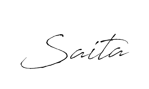 How to make Saita name signature. Use Antro_Vectra style for creating short signs online. This is the latest handwritten sign. Saita signature style 6 images and pictures png