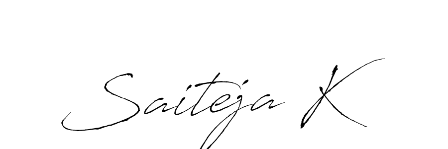 if you are searching for the best signature style for your name Saiteja K. so please give up your signature search. here we have designed multiple signature styles  using Antro_Vectra. Saiteja K signature style 6 images and pictures png