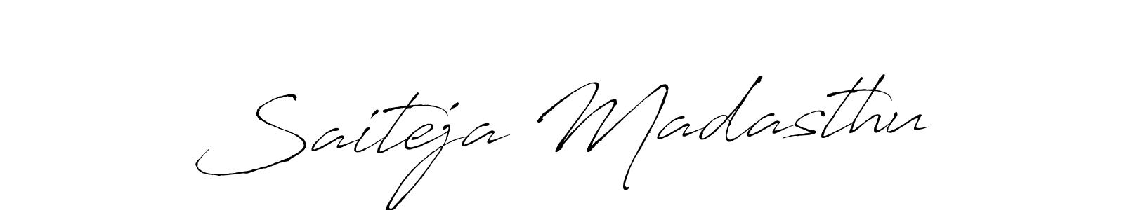 You can use this online signature creator to create a handwritten signature for the name Saiteja Madasthu. This is the best online autograph maker. Saiteja Madasthu signature style 6 images and pictures png