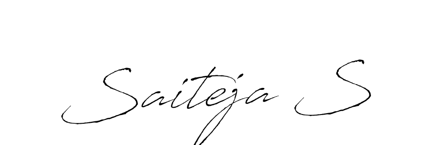 It looks lik you need a new signature style for name Saiteja S. Design unique handwritten (Antro_Vectra) signature with our free signature maker in just a few clicks. Saiteja S signature style 6 images and pictures png
