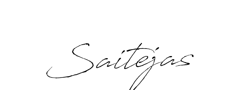 Create a beautiful signature design for name Saitejas. With this signature (Antro_Vectra) fonts, you can make a handwritten signature for free. Saitejas signature style 6 images and pictures png