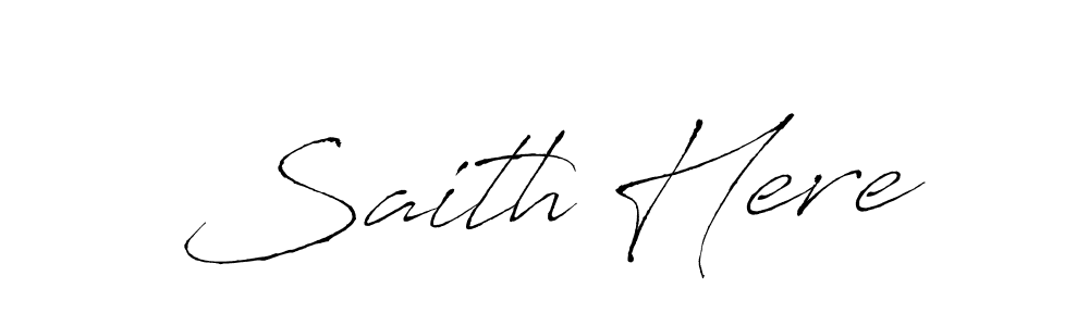 It looks lik you need a new signature style for name Saith Here. Design unique handwritten (Antro_Vectra) signature with our free signature maker in just a few clicks. Saith Here signature style 6 images and pictures png