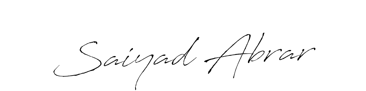 Antro_Vectra is a professional signature style that is perfect for those who want to add a touch of class to their signature. It is also a great choice for those who want to make their signature more unique. Get Saiyad Abrar name to fancy signature for free. Saiyad Abrar signature style 6 images and pictures png