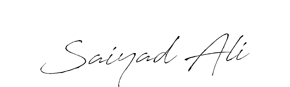 Make a beautiful signature design for name Saiyad Ali. With this signature (Antro_Vectra) style, you can create a handwritten signature for free. Saiyad Ali signature style 6 images and pictures png