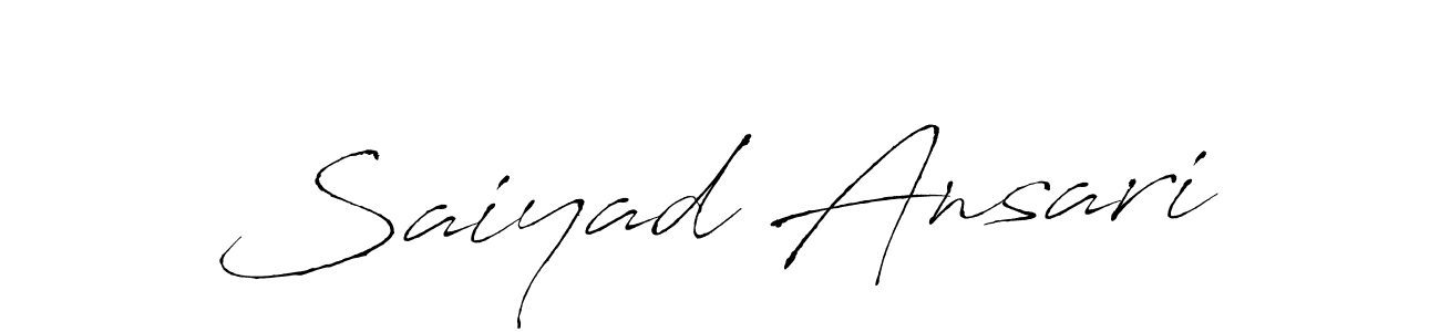 Create a beautiful signature design for name Saiyad Ansari. With this signature (Antro_Vectra) fonts, you can make a handwritten signature for free. Saiyad Ansari signature style 6 images and pictures png