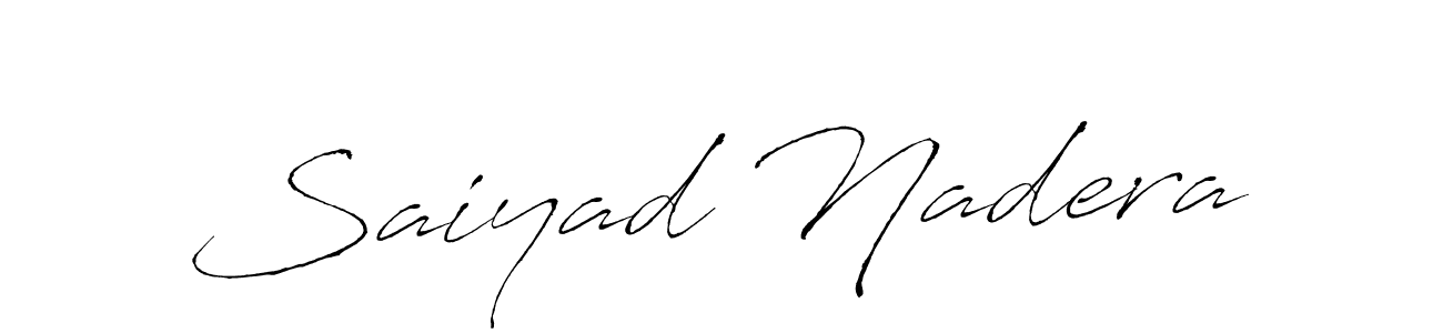 Design your own signature with our free online signature maker. With this signature software, you can create a handwritten (Antro_Vectra) signature for name Saiyad Nadera. Saiyad Nadera signature style 6 images and pictures png