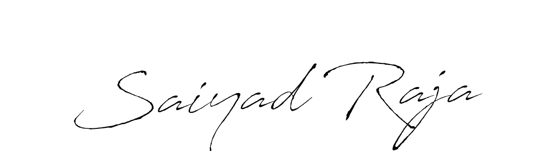 Create a beautiful signature design for name Saiyad Raja. With this signature (Antro_Vectra) fonts, you can make a handwritten signature for free. Saiyad Raja signature style 6 images and pictures png