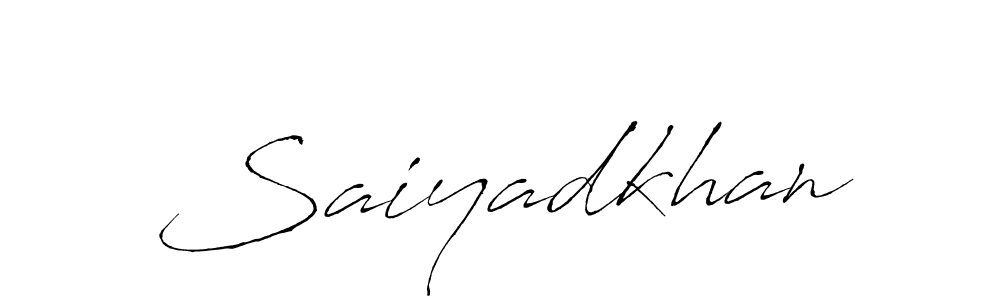 Design your own signature with our free online signature maker. With this signature software, you can create a handwritten (Antro_Vectra) signature for name Saiyadkhan. Saiyadkhan signature style 6 images and pictures png