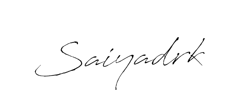 Use a signature maker to create a handwritten signature online. With this signature software, you can design (Antro_Vectra) your own signature for name Saiyadrk. Saiyadrk signature style 6 images and pictures png